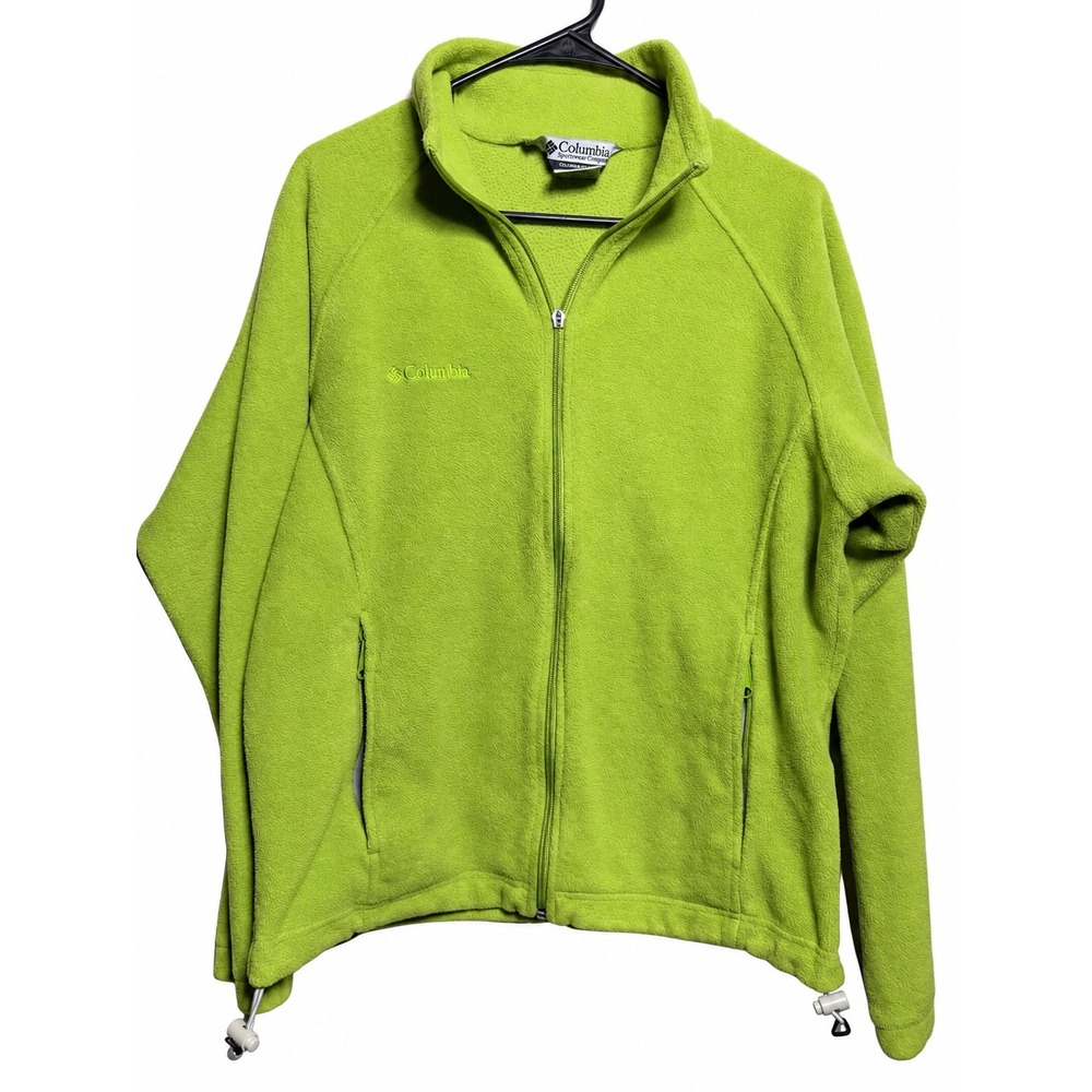 Columbia Womens Lime Green Full Zip Fleece Jacket WL6114 Large